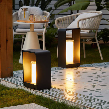 Moderne Minimalistische Vierkante Lijst RVS Acryl LED Waterdichte Tuinverlichting Voor Buiten Patio