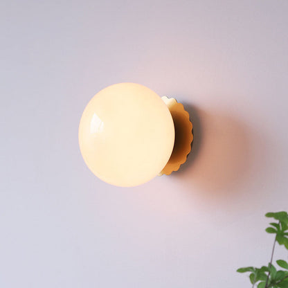 Moderne Vintage Minimalistische IJzer Glas Ronde Kop 1-Licht Wandlamp