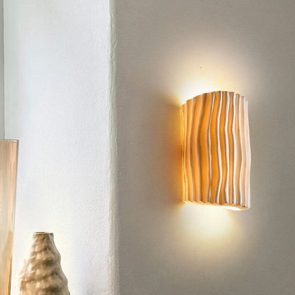 Nordic Creatieve Hars Gestreepte Halve Cilinder 2-Licht Wandlamp