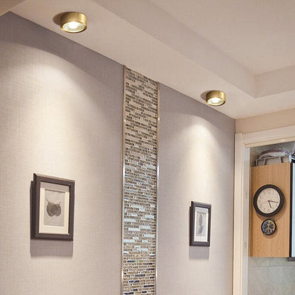 Nordic Light Luxe Volledig Koper Ultra-dunne LED Plafondlamp