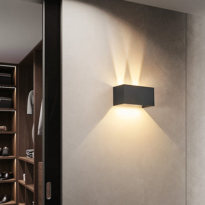 Nordic Minimalistische Aluminium Vierkante Platte Verstelbare Stralende LED Leeswandlamp