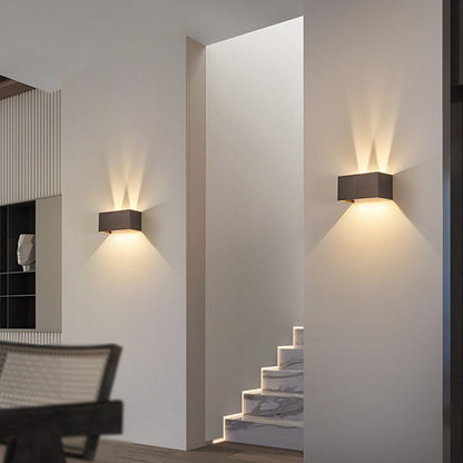 Nordic Minimalistische Aluminium Vierkante Platte Verstelbare Stralende LED Leeswandlamp