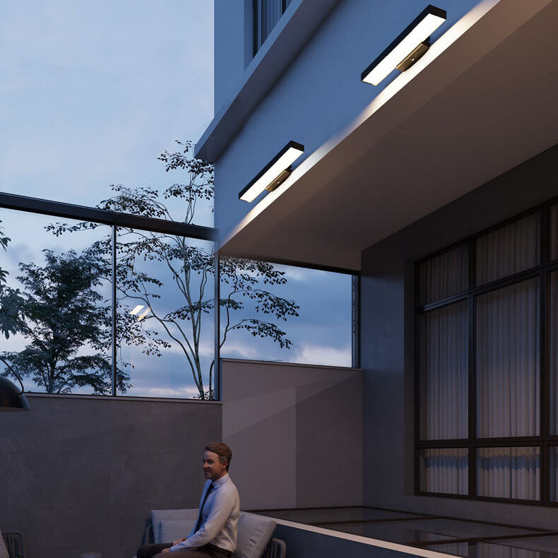 Moderne Minimalistische Rechthoekige Vlakke LED Sensor Buiten Waterdichte Wandlamp