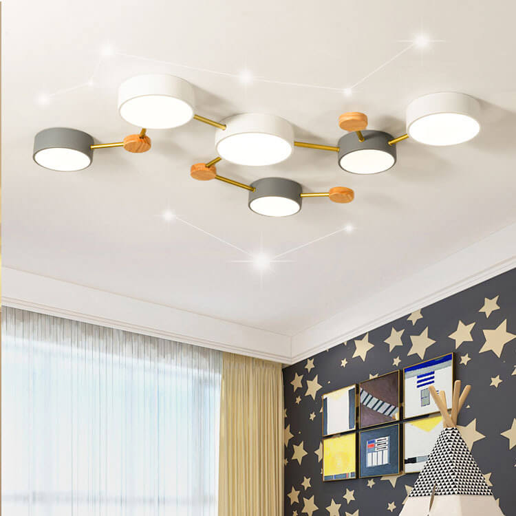Scandinavisch Minimalistische Massief Houten IJzeren LED Plafondverlichting