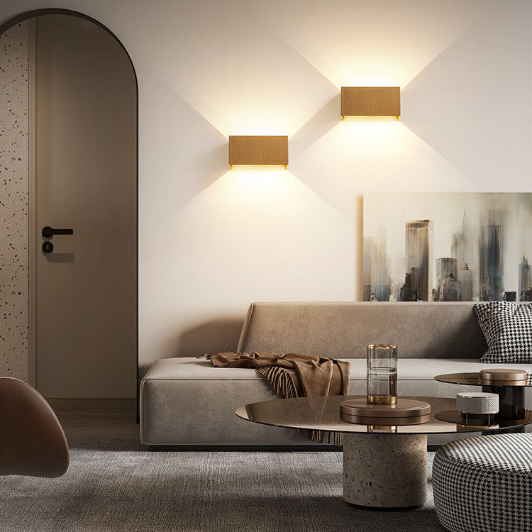 Nordic Minimalistische Aluminium Vierkante Platte Verstelbare Stralende LED Leeswandlamp