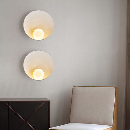 Moderne Minimalistische Ronde IJzeren Hars 1-Licht Wandlamp