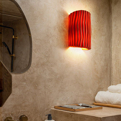 Nordic Creatieve Hars Gestreepte Halve Cilinder 2-Licht Wandlamp
