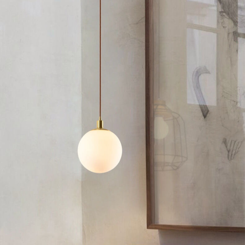 Noordse Minimalistische Witte Bol 1-Lichts Hanglamp