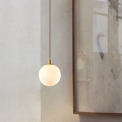 Noordse Minimalistische Witte Bol 1-Lichts Hanglamp