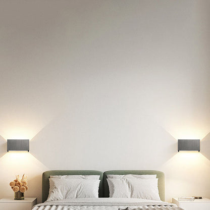 Nordic Minimalistische Aluminium Vierkante Platte Verstelbare Stralende LED Leeswandlamp