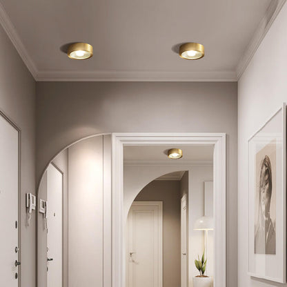 Nordic Light Luxe Volledig Koper Ultra-dunne LED Plafondlamp