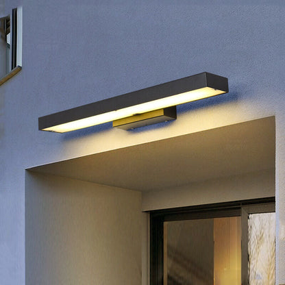 Moderne Minimalistische Rechthoekige Vlakke LED Sensor Buiten Waterdichte Wandlamp