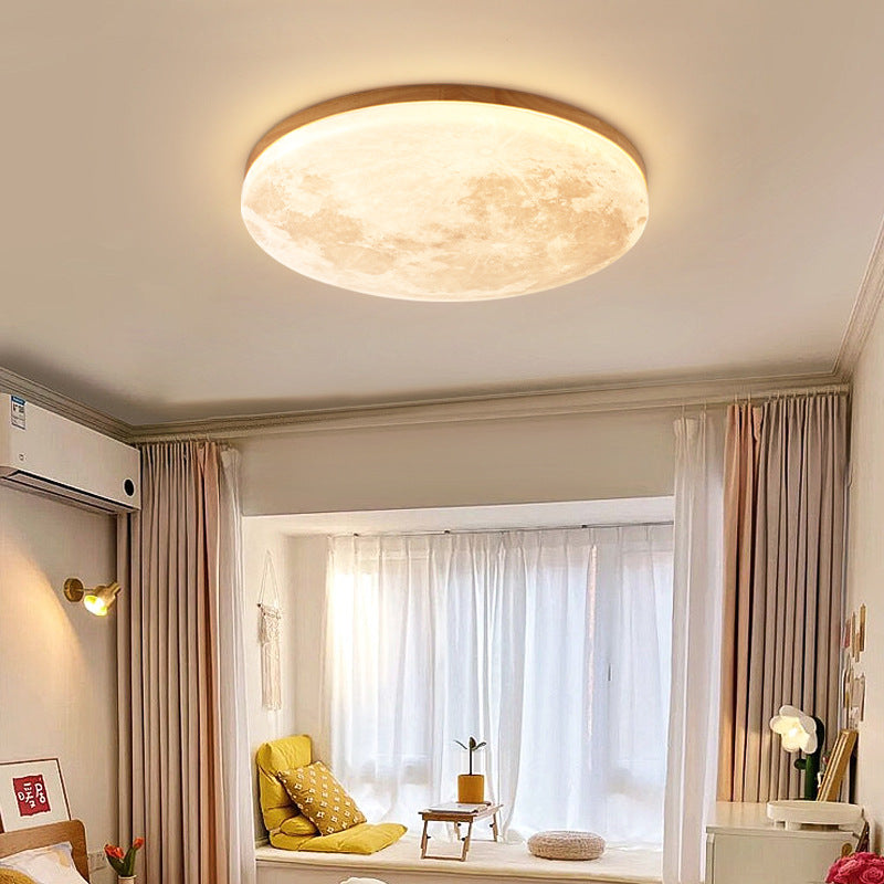 Nordic Minimalistische Maan Ronde PVC LED Plafondlamp