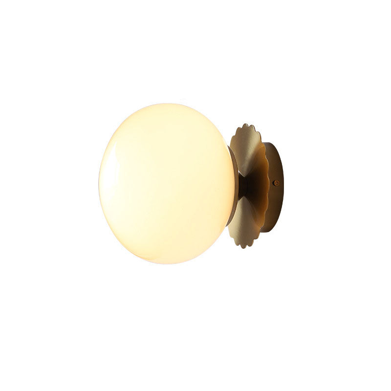 Moderne Vintage Minimalistische IJzer Glas Ronde Kop 1-Licht Wandlamp