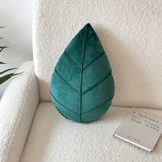Verdant Leaf Throw Pillow