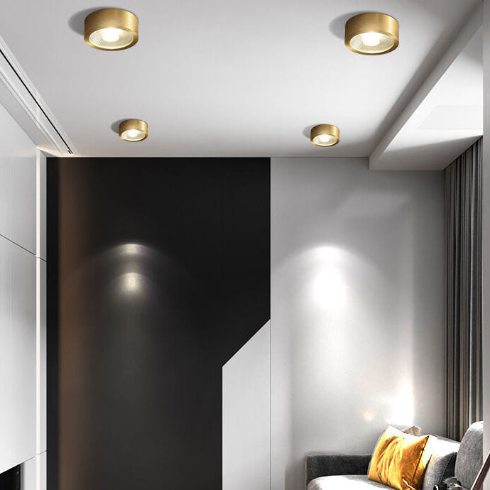 Nordic Light Luxe Volledig Koper Ultra-dunne LED Plafondlamp