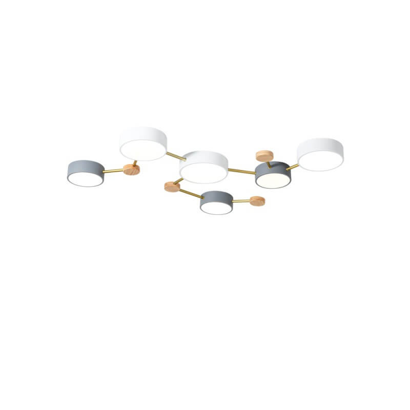 Scandinavisch Minimalistische Massief Houten IJzeren LED Plafondverlichting