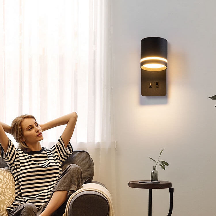 Nordic Minimalistische Vierkante Spotlight Rotatable LED Lees Wandlamp