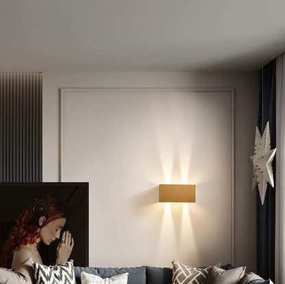 Nordic Minimalistische Aluminium Vierkante Platte Verstelbare Stralende LED Leeswandlamp