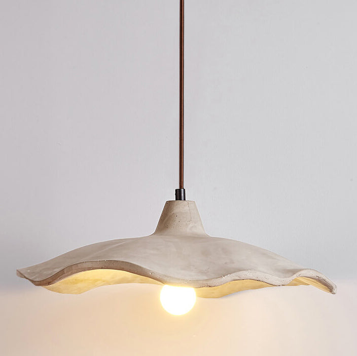 Japanse Vintage Bloemvorm Lampenkap Cement Licht Eiland Licht Kroonluchter