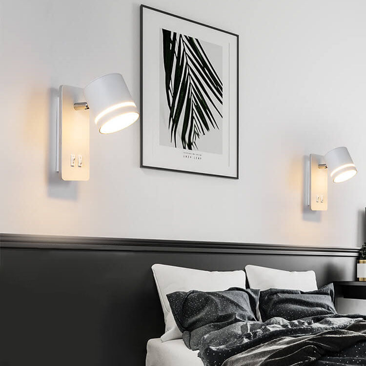Nordic Minimalistische Vierkante Spotlight Rotatable LED Lees Wandlamp