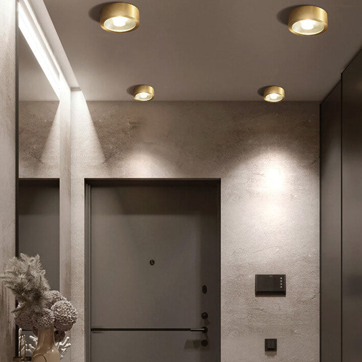 Nordic Light Luxe Volledig Koper Ultra-dunne LED Plafondlamp