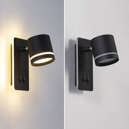 Nordic Minimalistische Vierkante Spotlight Rotatable LED Lees Wandlamp