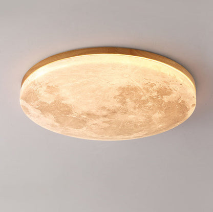 Nordic Minimalistische Maan Ronde PVC LED Plafondlamp
