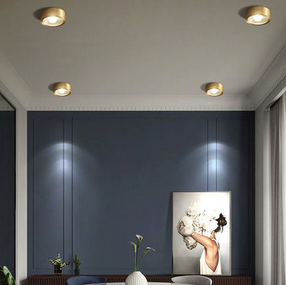 Nordic Light Luxe Volledig Koper Ultra-dunne LED Plafondlamp