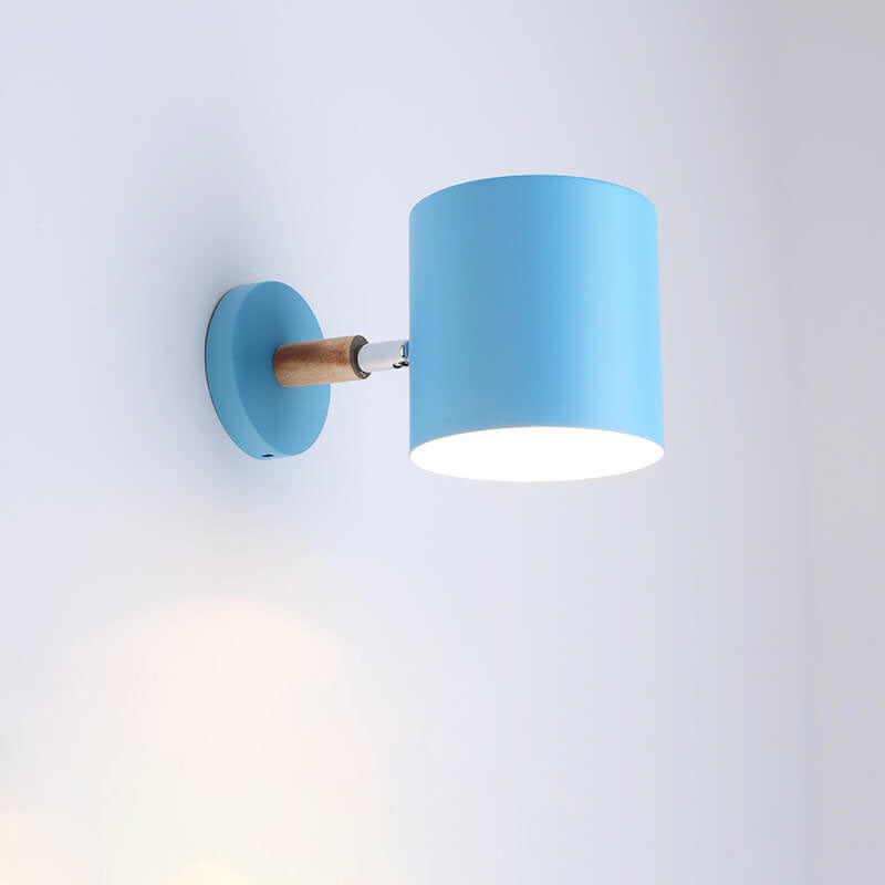 Nordic Macaron Cilinder Rotatable 1-Licht Wandlamp