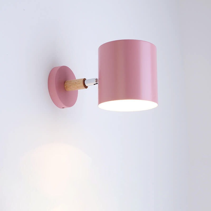 Nordic Macaron Cilinder Rotatable 1-Licht Wandlamp