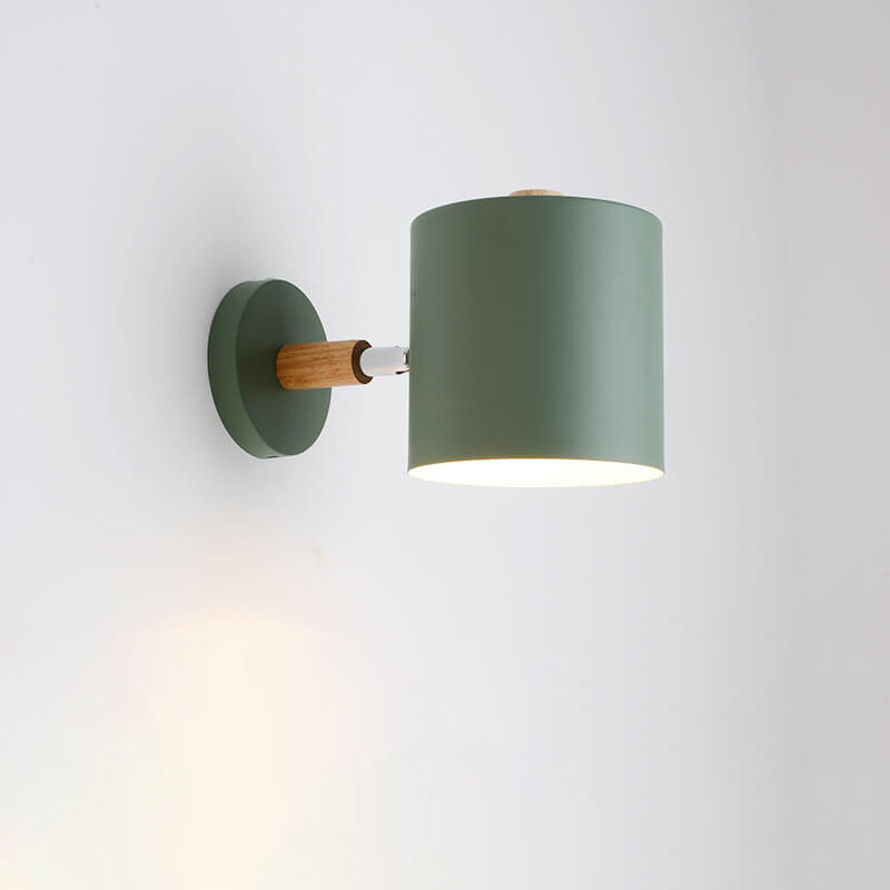 Nordic Macaron Cilinder Rotatable 1-Licht Wandlamp