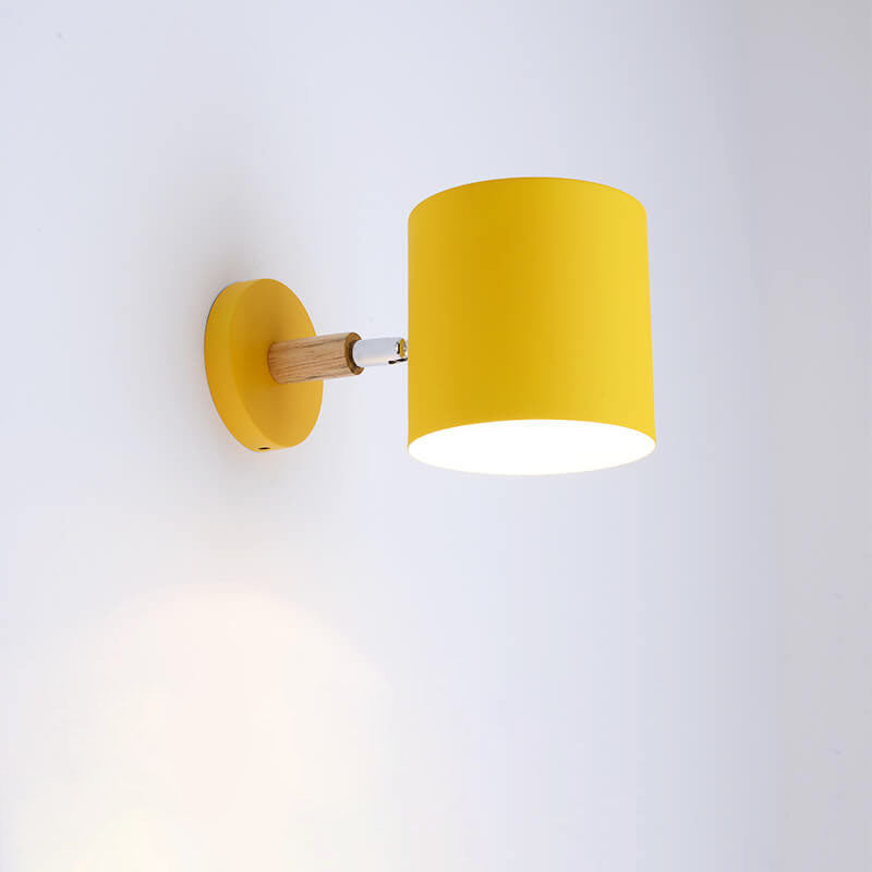 Nordic Macaron Cilinder Rotatable 1-Licht Wandlamp