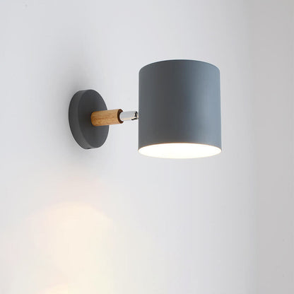 Nordic Macaron Cilinder Rotatable 1-Licht Wandlamp