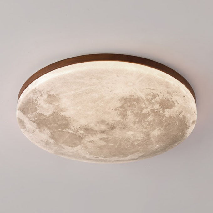 Nordic Minimalistische Maan Ronde PVC LED Plafondlamp