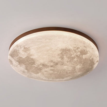 Nordic Minimalistische Maan Ronde PVC LED Plafondlamp