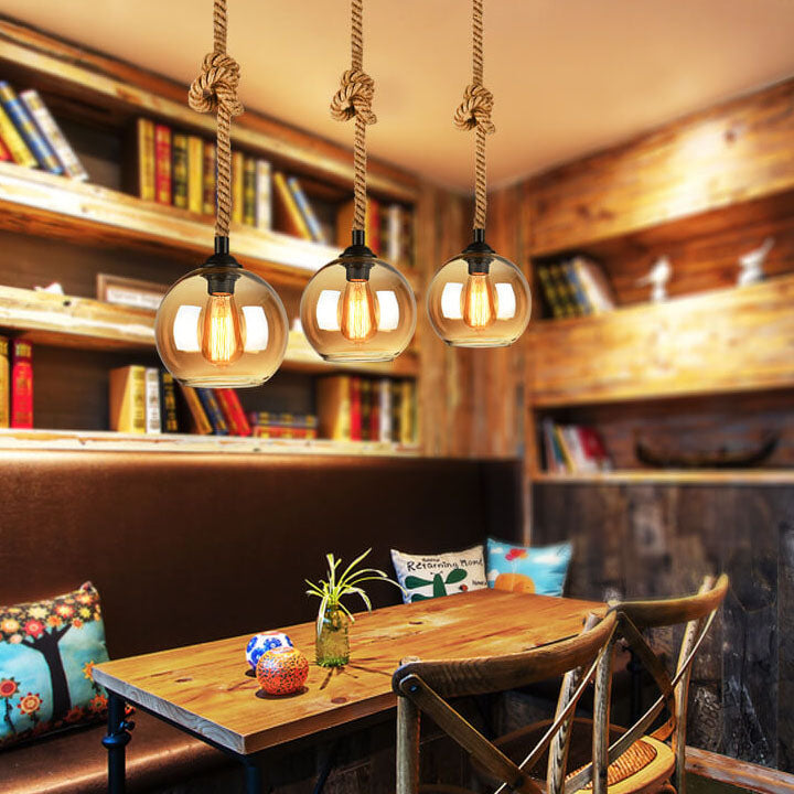 Retro Touw Hangende Pendel Lamp