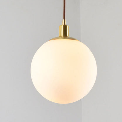 Noordse Minimalistische Witte Bol 1-Lichts Hanglamp