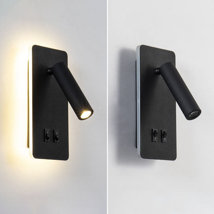 Nordic Minimalistische Vierkante Spotlight Rotatable LED Lees Wandlamp