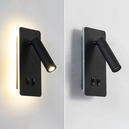 Nordic Minimalistische Vierkante Spotlight Rotatable LED Lees Wandlamp