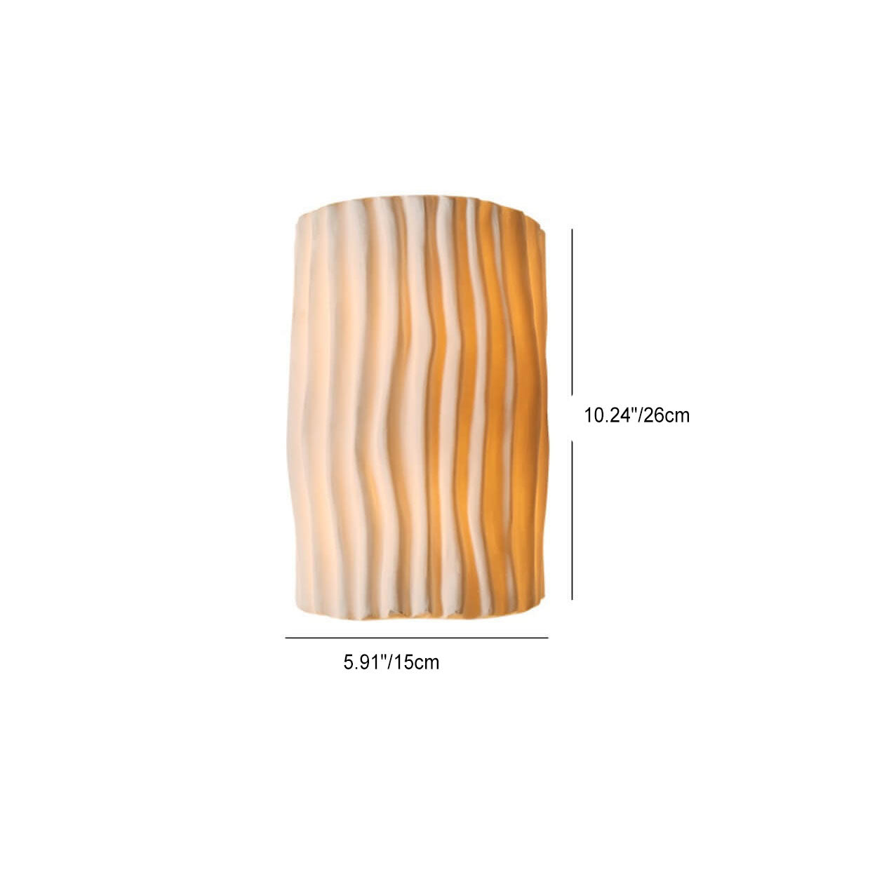 Nordic Creatieve Hars Gestreepte Halve Cilinder 2-Licht Wandlamp