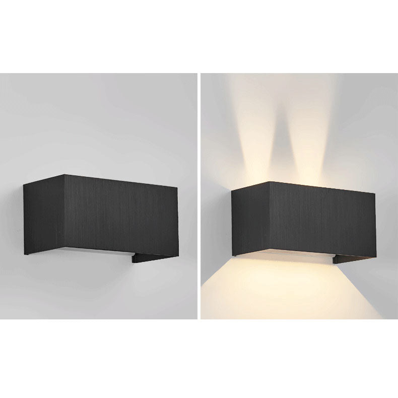 Nordic Minimalistische Aluminium Vierkante Platte Verstelbare Stralende LED Leeswandlamp