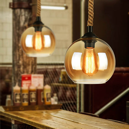 Retro Touw Hangende Pendel Lamp