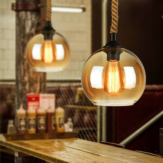 Retro Touw Hangende Pendel Lamp