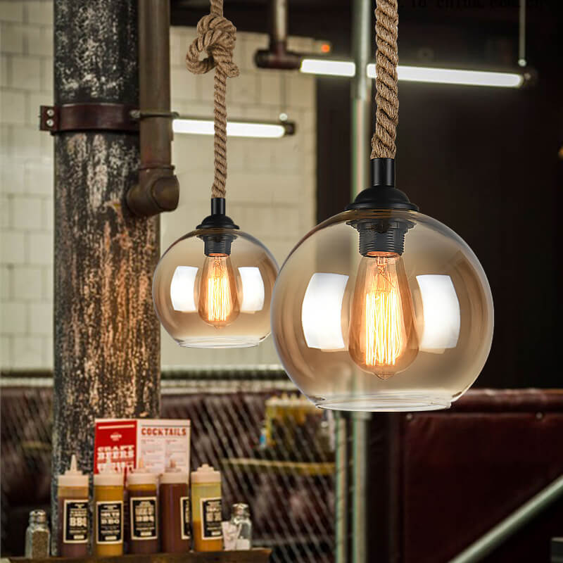 Retro Touw Hangende Pendel Lamp