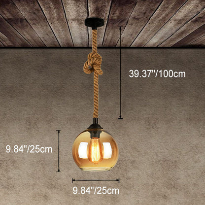 Retro Touw Hangende Pendel Lamp