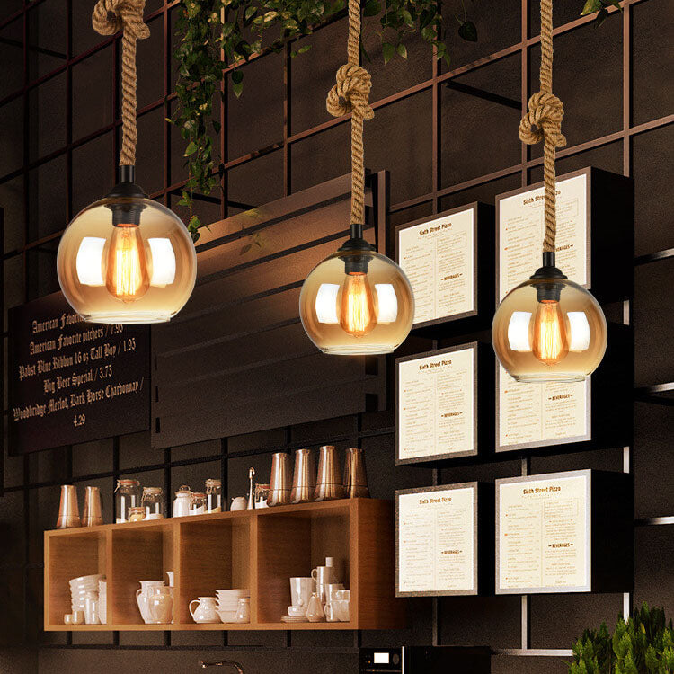 Retro Touw Hangende Pendel Lamp