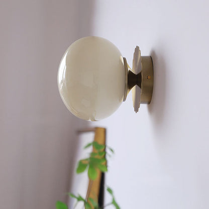 Moderne Vintage Minimalistische IJzer Glas Ronde Kop 1-Licht Wandlamp