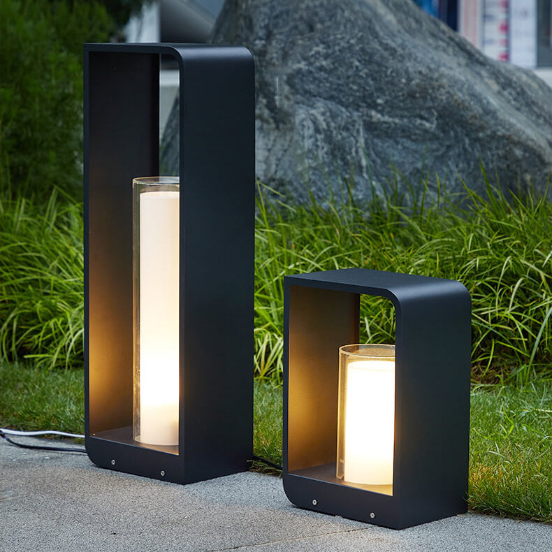 Moderne Minimalistische Vierkante Lijst RVS Acryl LED Waterdichte Tuinverlichting Voor Buiten Patio