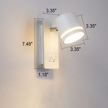 Nordic Minimalistische Vierkante Spotlight Rotatable LED Lees Wandlamp